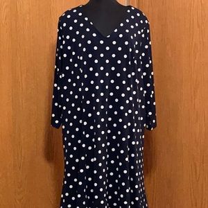 Blue and white polkadot dress! Size 3X!